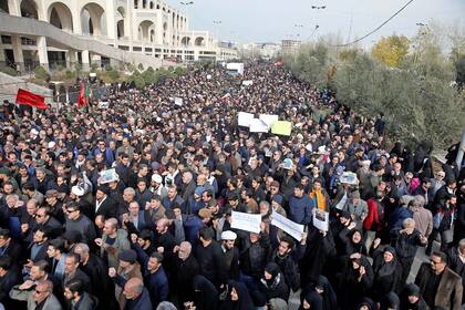 Protestas por el asesinato de Soleimani en la calles de Irán