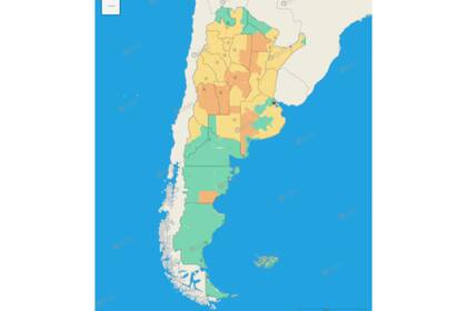 Provincias bajo alerta naranja y amarilla
