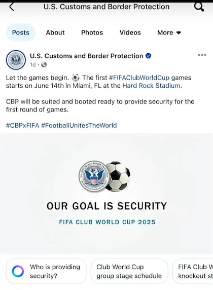 Publicación eliminada del CBP sobre el Mundial de Clubes.