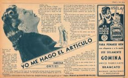 Publicidad de la gomina Brancato en la revista Patoruzú, 1939 (en Archivo Histórico de Revistas Argentinas)