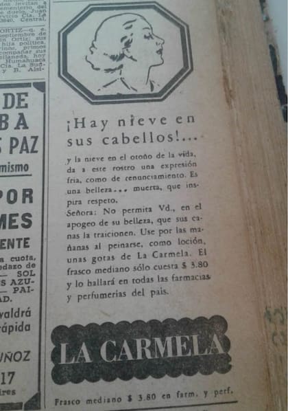 Publicidad de septiembre de 1942 en el diario La Prensa, de Buenos Aires