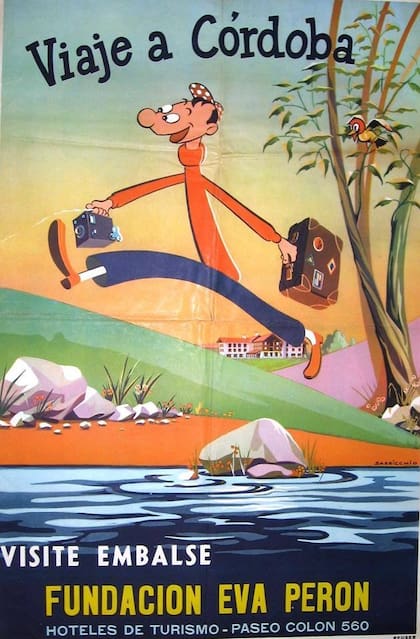 Publicidad que invitaba a visitar la Unidad Turística Embalse