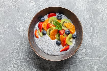 Pudding de chía con canela y bebida vegetal