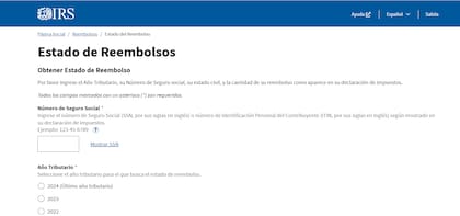 Puede verificar el estado de su reembolso las 24 horas del día en la página oficial del IRS