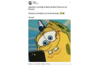 Pumas anunció el fichaje del brasileño Dani Alves y los memes no se hicieron esperar
