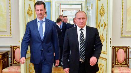 Bashar al-Assad y su aliado Vladimir Putin