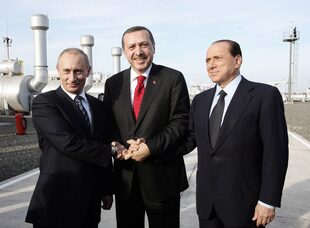 Putin, Erdogan y Berlusconi en 2005