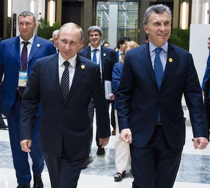 Putin y Macri, en 2016, en la cumbre del G-20 en China