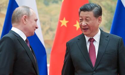 Putin y Xi Jinping, en una reunión el 4 de febrero de 2022