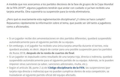 Qué dice el reglamento FIFA