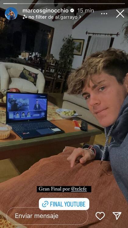 Qué estaba haciendo Marcos Ginocchio durante la final de Gran Hermano