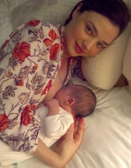 Miranda Kerr junto a su primer hijo, Flynn Christopher