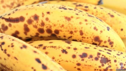 Las manchas marrones en las bananas son un signo de su maduración