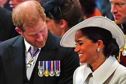 Harry y Meghan, durante la ceremonia en la catedral de San Pablo