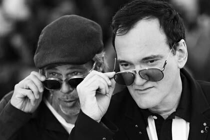 Quentin Tarantino junto a Brad Pitt, una de las grandes figuras de su nuevo film
