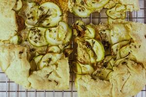 Quiche rustica de ricota y zucchini