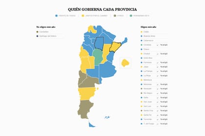 Quién gobierna cada provincia
