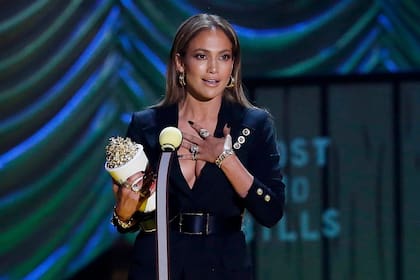 ¿Quién se lo ganó yo? Jennifer Lopez, durante su discurso de agradecimiento