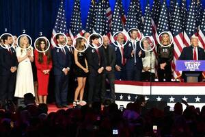 Quiénes acompañaron a Trump en su discurso