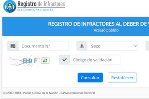 Quienes no puedan votar en las elecciones deberán tramitar la justificación en el Registro de Infractores de la CNE