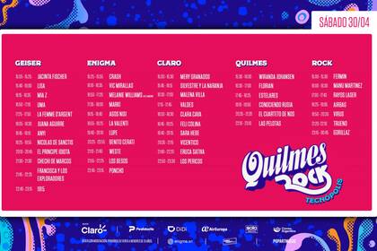 Quilmes Rock 2022: grilla y horarios del Dia 1