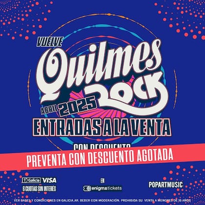 Quilmes Rock ya agotó la preventa con descuento (Foto: Instagram/@popartmusicarg)