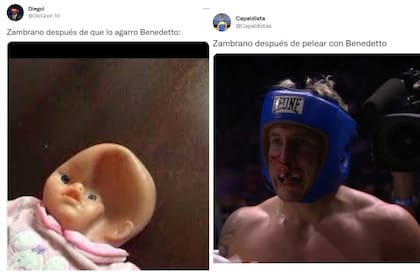 Racing-Boca: los memes por el cruce entre Carlos Zambrano y Darío Benedetto