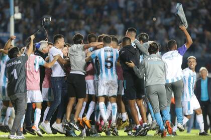 Racing festejó al final como si se tratara de la conquista de un título