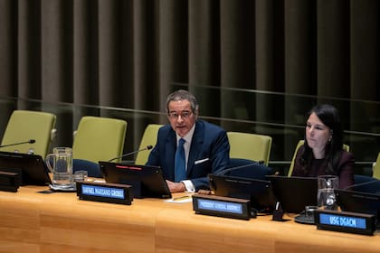Rafael Grossi, en la audiencia en la que defendió su candidatura para ser secretario general de la ONU, en Nueva York.