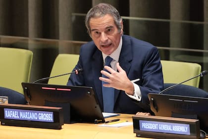 Rafael Grossi, en la audiencia en la que defendió su candidatura para ser secretario general de la ONU, en Nueva York.