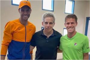 Las fotos de Ben Stiller y Christine Taylor con Nadal, Pico Mónaco, Schwartzman y Chela