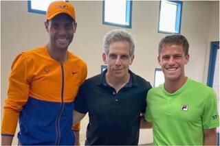 Las fotos de Ben Stiller y Christine Taylor con Nadal, Pico Mónaco, Schwartzman y Chela