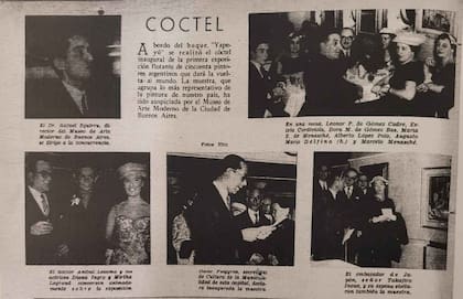 Rafael Squirru y Mirtha Legrand en el cóctel inaugural de la primera muestra