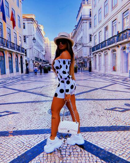 Rafaella, la hermana de Neymar recorre Portugal. Crédito: Instagram