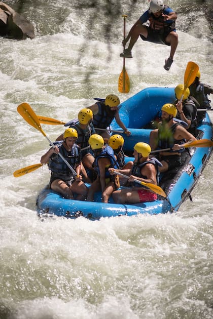 Rafting en el río Atuel, en San Rafael.