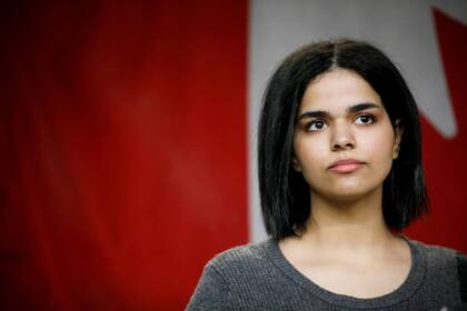 Rahaf Mohammed Alqunun, en la famosa conferencia que dio a los 18 en Toronto, Canadá