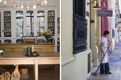 Rajatabla, tienda deco y café, ocupa la planta baja del edificio que reformaron Dolores y Pilar. La planta alta es la vivienda de una de ellas, que hoy vamos a visitar.