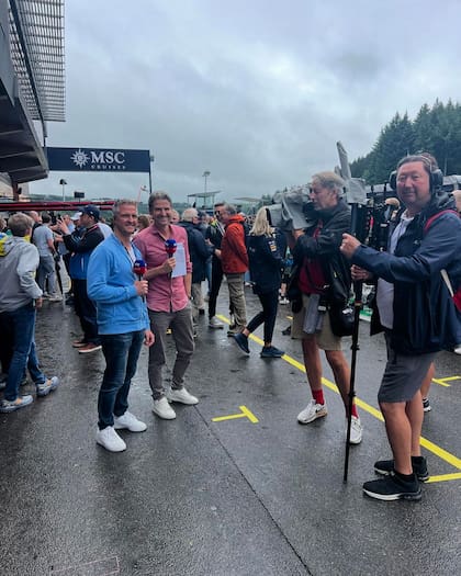 Ralf también en el circuito de Spa-Francorchamps en su rol de comentarista del canal de televisión Sky Sport Formel1.