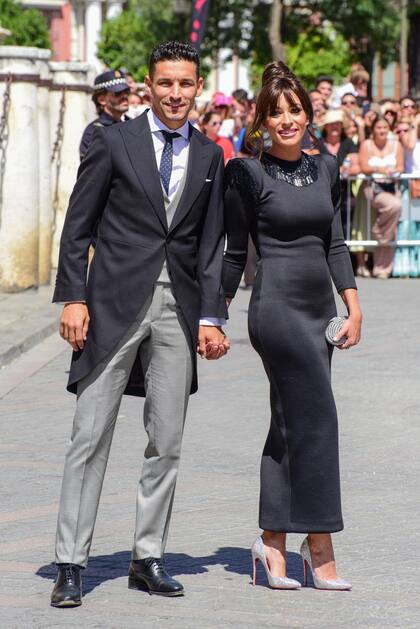 Jesús Navas, para el que Sergio es como "un hermano" y su mujer, Alejandra Moral