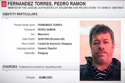 Ramón Fernández Torres, alias El Carnicero, sigue prófugo y lo busca Interpol.