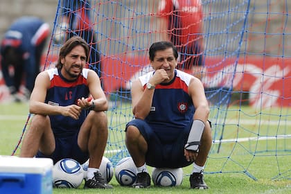 Rambert, trabajando como colaborador de Ramón Díaz, en San Lorenzo