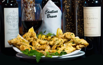 Ranas a la provenzal en Cantina Bruno.