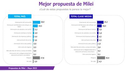 Ranking de "mejores propuestas" de Milei