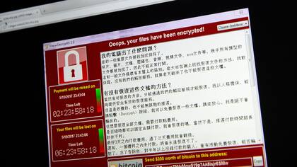Una captura de pantalla de WannaCry, el ransomware de impacto mundial que se atribuye a Corea del Norte