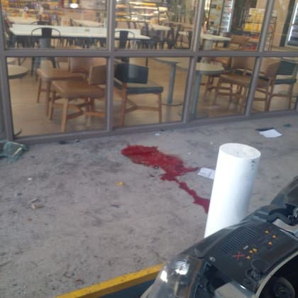 Rastros de las víctimas que fueron embestidas