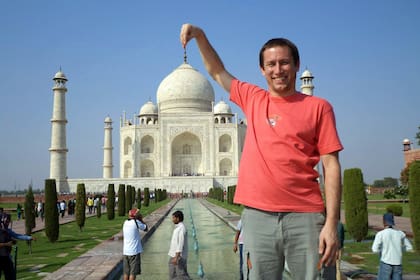 Raúl, en Taj Mahal.