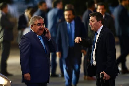 Raúl Jalil, gobernador de Catamarca, deja la Casa Rosada después de una reunión de mandatarios provinciales con Milei