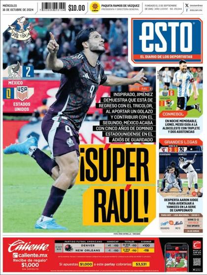 Raúl Jiménez celebra su espectacular gol de tiro libre contra Estados Unidos en el Estadio Chivas, que desató la euforia entre la afición mexicana