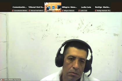 Raúl Martín Maylli Rivera, alias "Dumbo", al conocer su condena a una pena única de 32 años de prisión