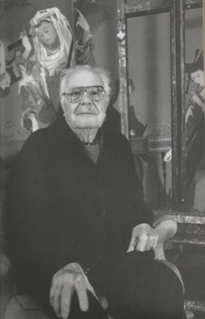 Raúl Soldi retratado por Aldo Sessa en 1992